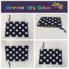 Zip Clutch / Purse / Bag / Pouch - Navy Spot Zip Clutch / Purse / Bag / Pouch - Navy Spot